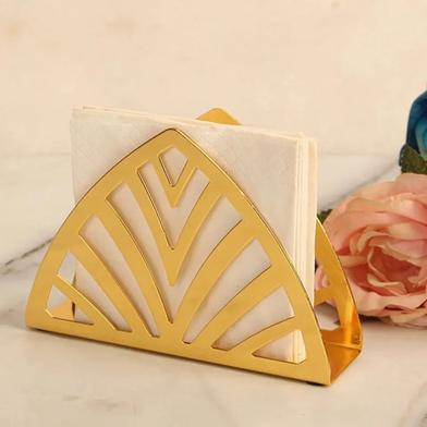 Creative Gold Metal Tissue Holder Storage Organizer Napkin Holder For Dinner Table image