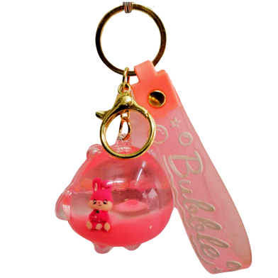 Creative Oil Key Chain Floating Quicksand Bottle Acrylic Car Key Bag Gift - 1pcs image