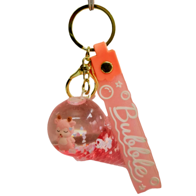 Creative Oil Key Chain Floating Quicksand Bottle Acrylic Car Key Bag - 1pcs image