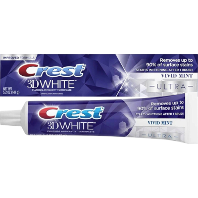 Crest 3D White Ultra Vivid Mint Toothpaste 147 gm image