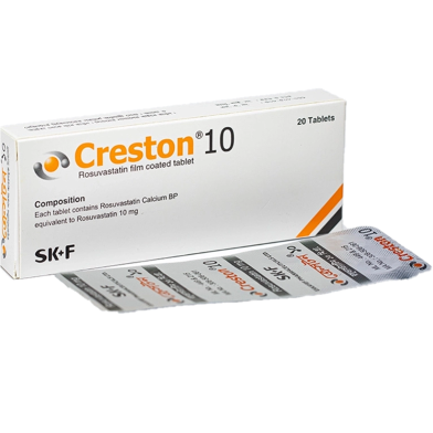 Creston 10 mg 10's Strip Tablet image