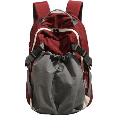 Crimson UrbanFlex Drawstring Backpack - red image