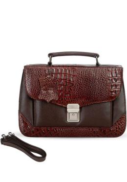 Croco-Design Handbag Ladies SB-HB502 (Brown) image