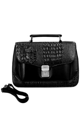 Croco-Design Ladies Handbag SB-HB503 (Black) image