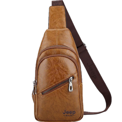 Crossbody Jeep Massenger Bag With Shoulder Belt And Pu Leather Bag image