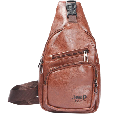 Crossbody Jeep Massenger Bag With Shoulder Belt And Pu Leather Bag image