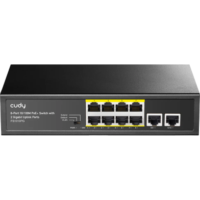 Cudy 8-Port 10/100M PoE Plus Switch With 2 Gigabit Uplink Ports image
