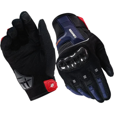 Cuirassier Tx200 Carbon Fiber Moto Non-Slip Motorbike Motocross Riding Gloves (Blue) image