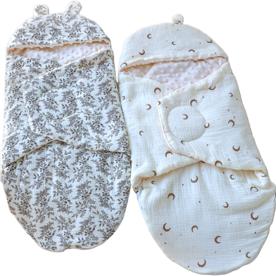 Cute Cartoon Baby Swaddle Blanket Newborn with Ears – 1 Pcs image