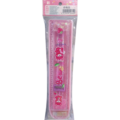 Cute Cartoon Design Glitter Scale with Stationery and Storage Case image