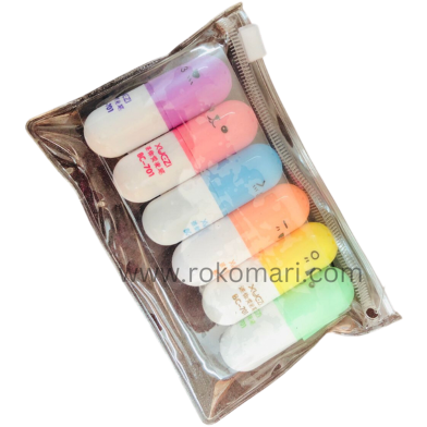Cute Mini Highlighter 6Pcs (Zipper Pack) image