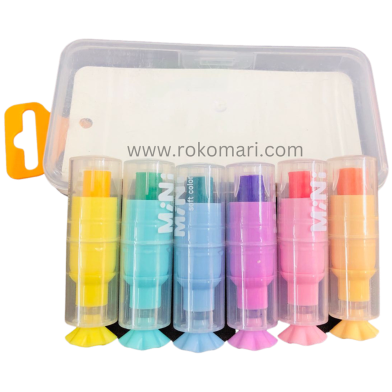 Cute Mini Highlighter Box 6Pcs image