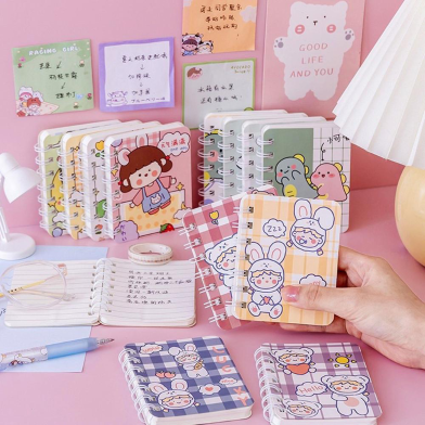 Cute Mini Portable Coil Notepad Diary Exercise Book image