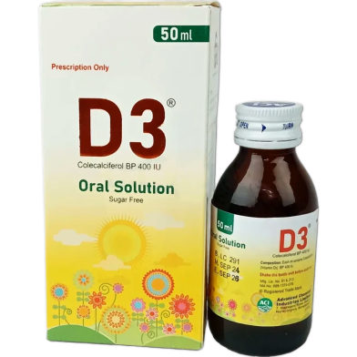 D3 400 Iu/Ml Pediatric Drops 50 Ml Bottle image