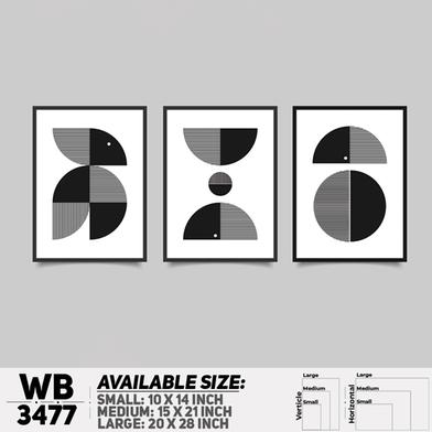DDecorator Abstract ArtWork (Set of 3) Wall Board And Wall Canvas image