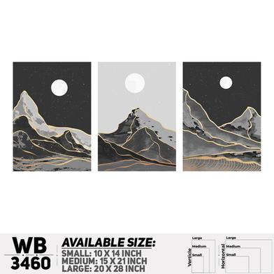DDecorator Abstract ArtWork (Set of 3) Wall Board And Wall Canvas image