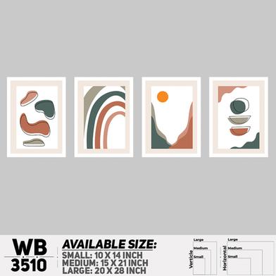 DDecorator Abstract ArtWork (Set of 4) Wall Board And Wall Canvas image