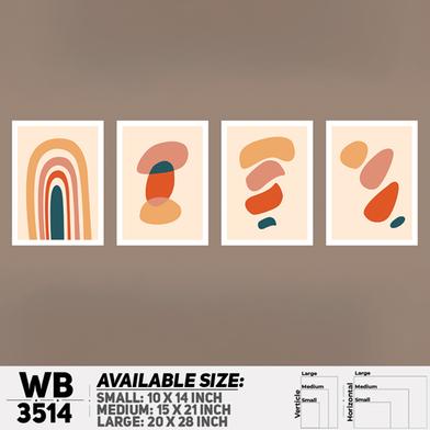 DDecorator Abstract ArtWork (Set of 4) Wall Board And Wall Canvas image