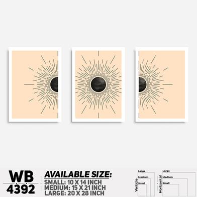 DDecorator Abstract Art (Set of 3) Wall Board And Wall Canvas image