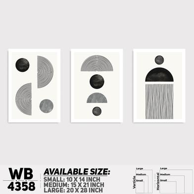 DDecorator Abstract Art (Set of 3) Wall Board And Wall Canvas image
