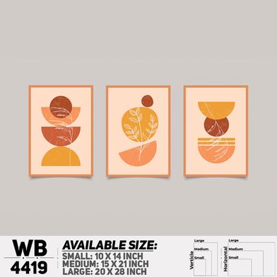 DDecorator Abstract Art (Set of 3) Wall Board And Wall Canvas image