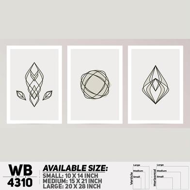 DDecorator Abstract Art (Set of 3) Wall Board And Wall Canvas image