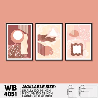 DDecorator Abstract Art (Set of 3) Wall Board and Wall Canvas image