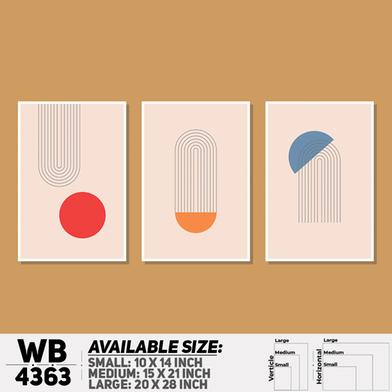 DDecorator Abstract Art (Set of 3) Wall Board And Wall Canvas image