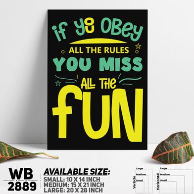DDecorator Don't Obey The Rules - Motivational Wall Board and Wall Canvas image