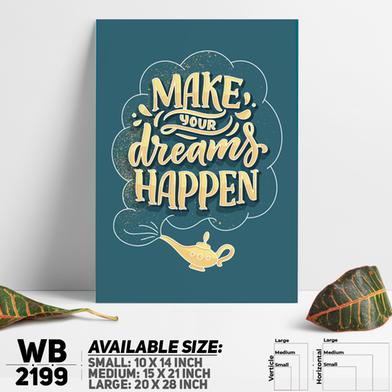 DDecorator Dreams and Work Hard - Motivational Wall Board and Wall Canvas image