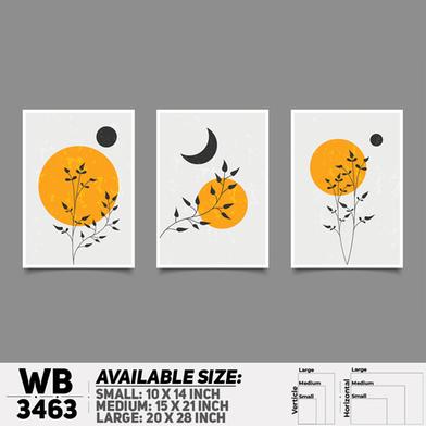 DDecorator Flower And Leaf ArtWork (Set of 3) Wall Board And Wall Canvas image