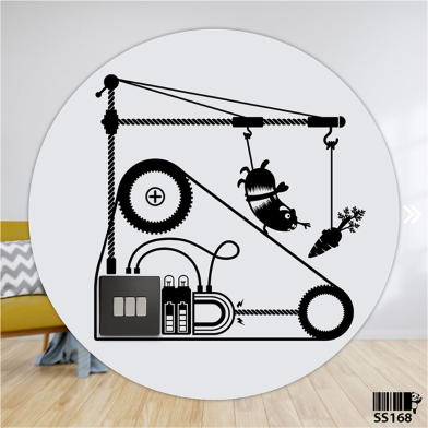DDecorator Hamster Treadmill Switch Socket Wall Sticker image