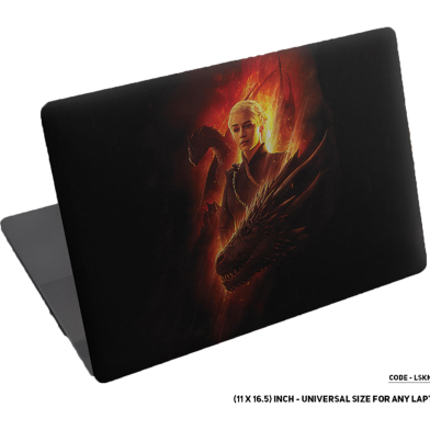 DDecorator Khaleesi With Dragon Fire Themed Laptop Sticker image