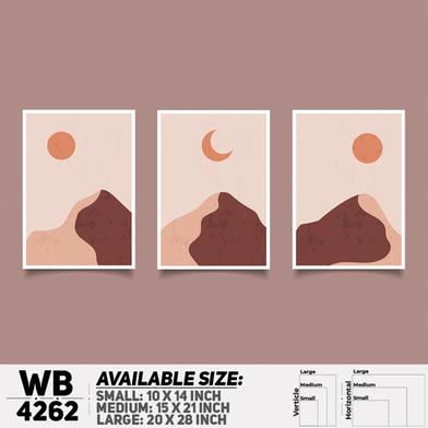 DDecorator Landscape And Horizon Design (Set of 3) Wall Board And Wall Canvas image