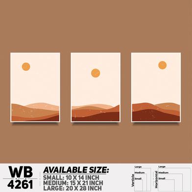 DDecorator Landscape And Horizon Design (Set of 3) Wall Board And Wall Canvas image
