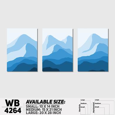DDecorator Landscape And Horizon Design (Set of 3) Wall Board And Wall Canvas image