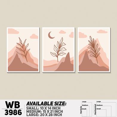 DDecorator Landscape Flower Art (Set of 3) Wall Board And Wall Canvas image