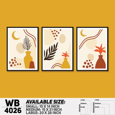 DDecorator Leaf With Abstract Art (Set of 3) Wall Board And Wall Canvas image