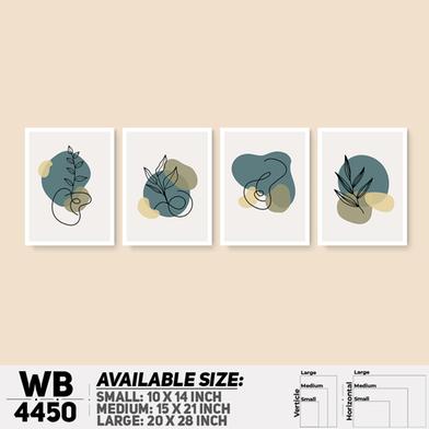 DDecorator Leaf With Abstract Art (Set of 4) Wall Board And Wall Canvas image