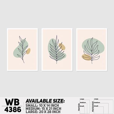 DDecorator Leaf With Abstract Art (Set of 3) Wall Board And Wall Canvas image