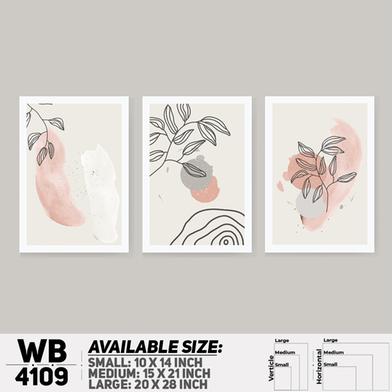 DDecorator Leaf With Abstract Art Wall Board And Wall Canvas - Set of 3 image