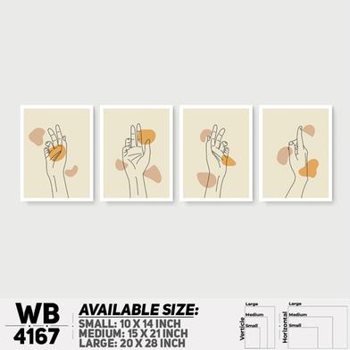 DDecorator Line Art Portrait Style (Set of 4) Wall Board And Wall Canvas image