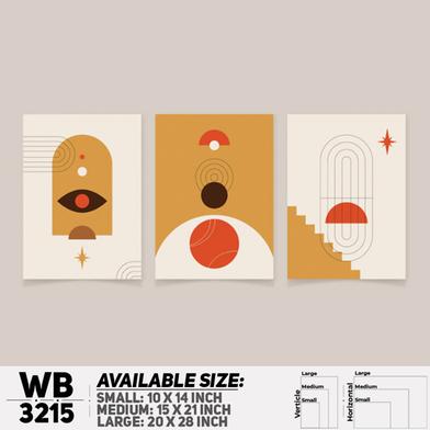 DDecorator Modern Abstract ArtWork (Set of 3) Wall Board And Wall Canvas image
