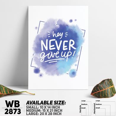 DDecorator Never Give Up - Motivational Wall Board and Wall Canvas image