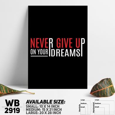 DDecorator Never Give Up - Motivational Wall Board and Wall Canvas image