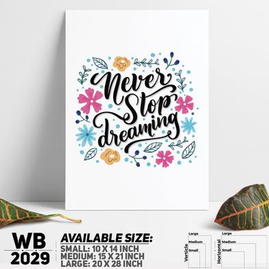 DDecorator Never - Motivational Wall Board and Wall Canvas image