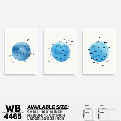 DDecorator Painted Landscape And Horizon Design (Set of 3) Wall Board And Wall Canvas image