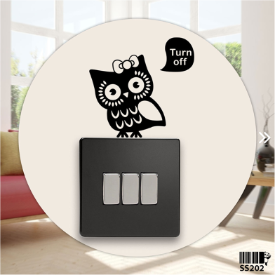 DDecorator Standing Owl Switch Socket Wall Sticker image