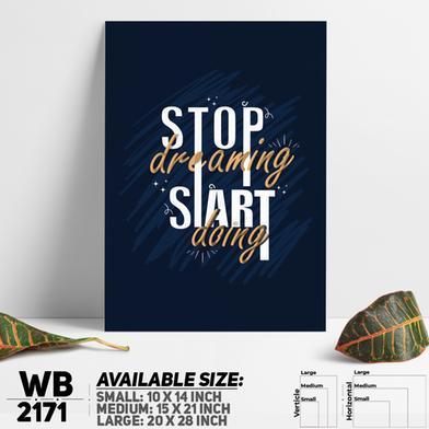 DDecorator Stop Dreaming Start Doing - Motivational Wall Board and Wall Canvas image