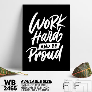 DDecorator Work Hard And Be Proud - Motivational Wall Board and Wall Canvas image